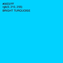 #00D2FF - Bright Turquoise Color Image